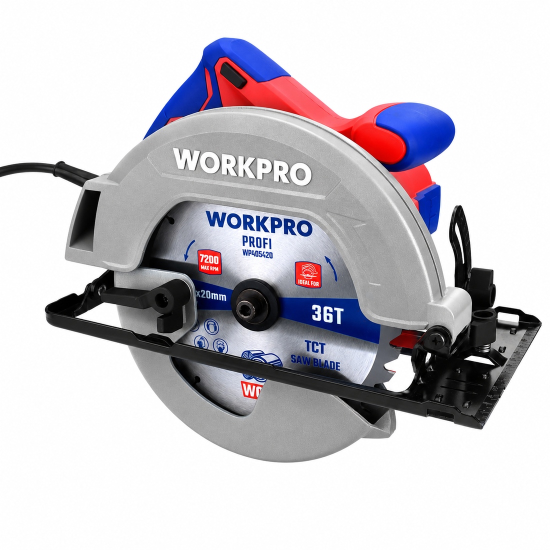 WorkPro, PROFESSIONAL CIRCULAR SAW 185mm, 1700W, 6000r/min, Clean Precise Cuts