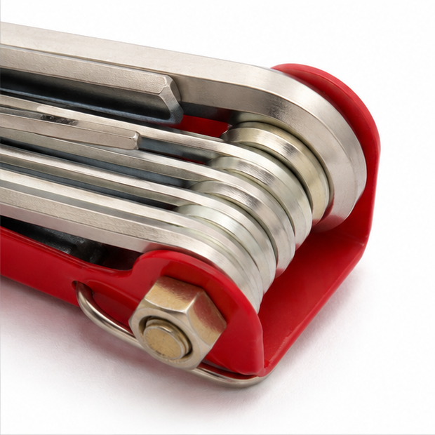 MAX GERMANY, Folding Allen Key Set, 1.5-6 mm, Chrome Vanadium Steel, Hex Screw Tightening