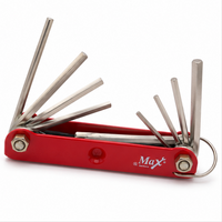 MAX GERMANY, Folding Allen Key Set, 1.5-6 mm, Chrome Vanadium Steel, Hex Screw Tightening