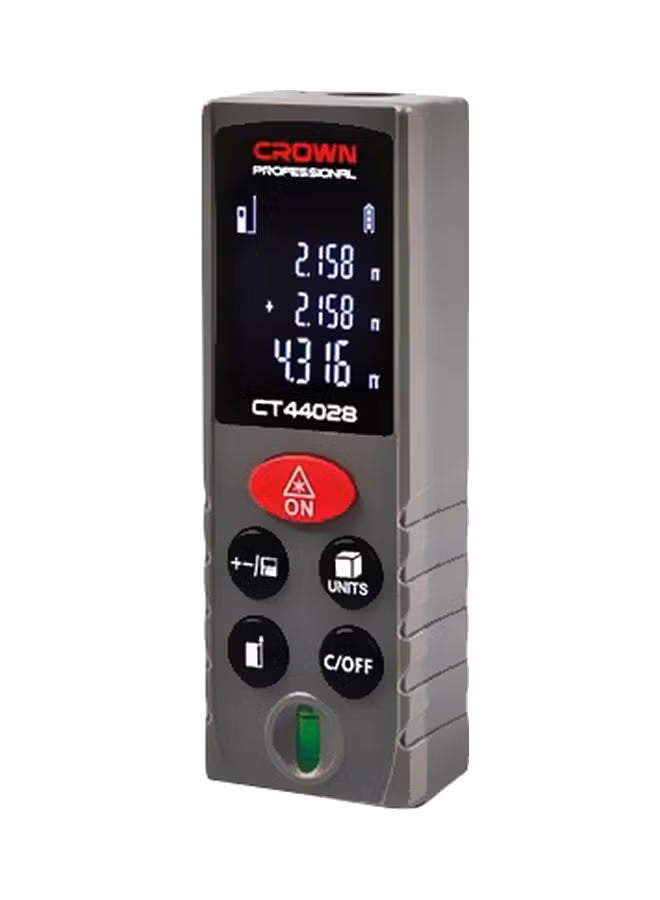Crown, Laser Meter 40M, Rectangle Design, Grey, Fast and Accurate Measuring