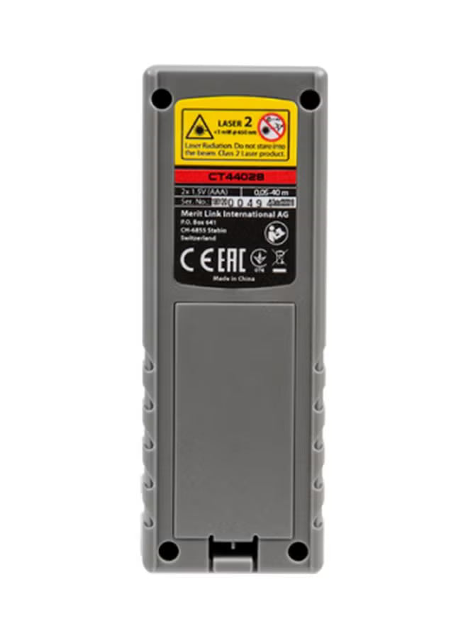 Crown, Laser Meter 40M, Rectangle Design, Grey, Fast and Accurate Measuring