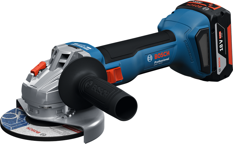 Bosch, Cordless Angle Grinder, 18V, 11000 rpm, 100 mm Disc, Efficient Cutting and Grinding