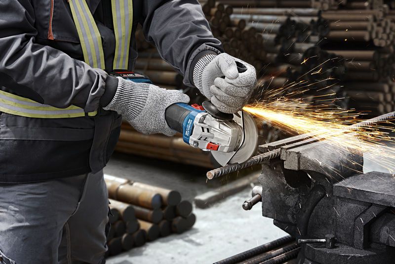 Bosch, Cordless Angle Grinder, 18V, 11000 rpm, 100 mm Disc, Efficient Cutting and Grinding