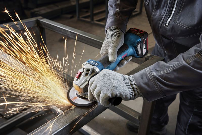 Bosch, Cordless Angle Grinder, 18V, 11000 rpm, 100 mm Disc, Efficient Cutting and Grinding