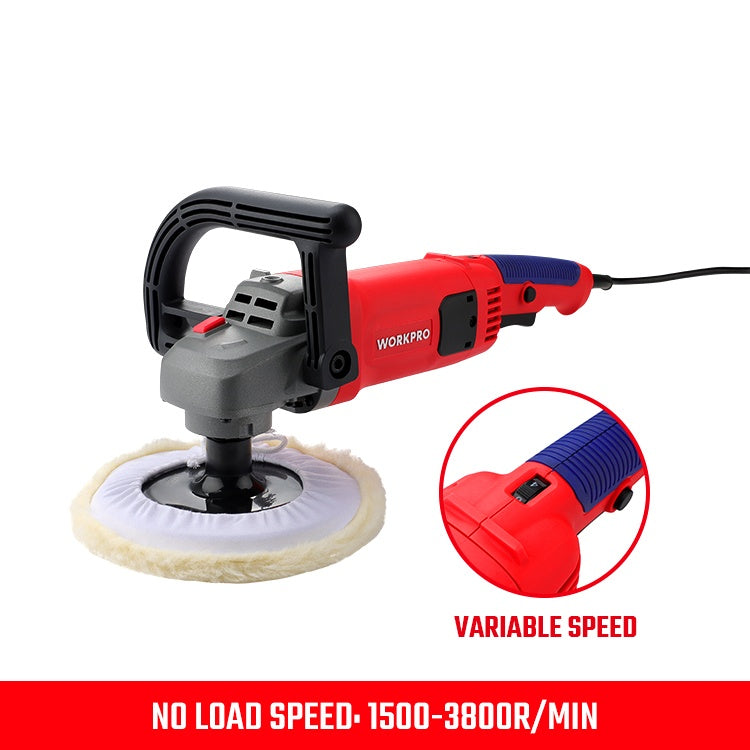 WORKPRO POLISHER، WP472404، 1400 واط، سرعة 1500-3800 دورة/دقيقة، تلميع فعّال ومتوازن