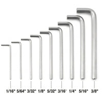 مجموعة مفاتيح ألن طويلة 351LAF-10، 1/16" - 3/8"، فولاذ كروم فاناديوم مقوى، لربط وفك المسامير السداسية