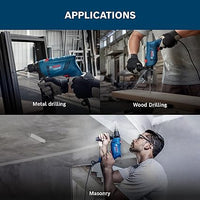 دريل Bosch W/Accessories، GSB600، 600 واط، 3000 لفة/دقيقة، أداء حفر قوي وسريع
