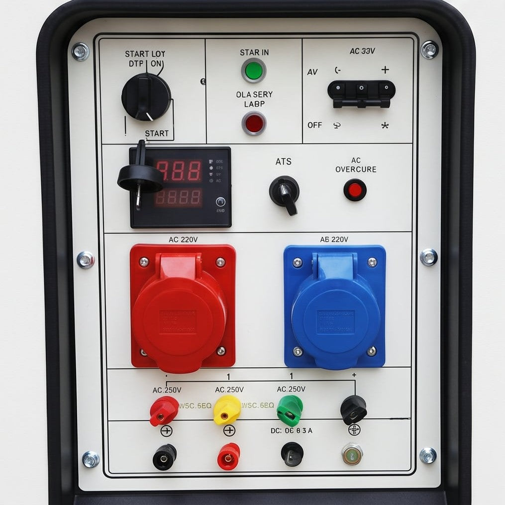 مولد ديزل صامت Hi-Perfect DG16000SE3، 12-13 كيلوواط، 380-415 فولت، ثلاثي الطور، طاقة مستقرة - 4