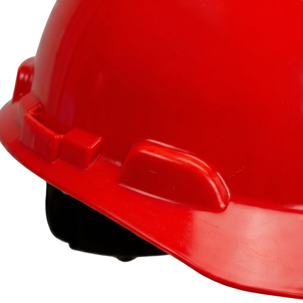 خوذة أمان 3M حمراء (3M Red)، HDPE/ABS، 4/6 نقاط، قابلة للتعديل، حماية من الصدمات - 4