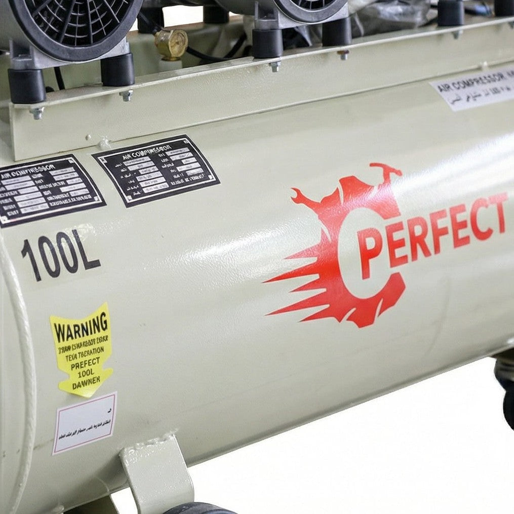 ضاغط هواء صامت Perfect MY5003، 100 لتر، 8 بار، 0.75 حصان، تشغيل مستقر وهادئ - 3