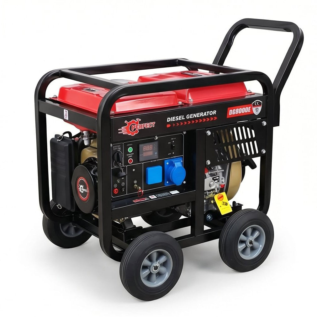 مولد ديزل Hi-Perfect DG8000E، 7 كيلو واط، تشغيل كهربائي، طاقة موثوقة للمشاريع الثقيلة - 2