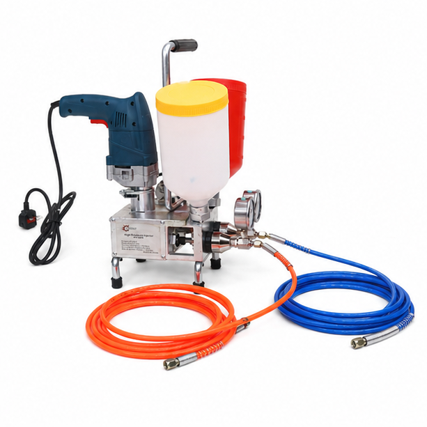 ماكينة حقن فوم الخرسانة Perfect Double، موديل HPI-9999D، 60 هرتز، 220 فولت، ضغط حتى 15000 PSI، أداء حقن قوي - 1