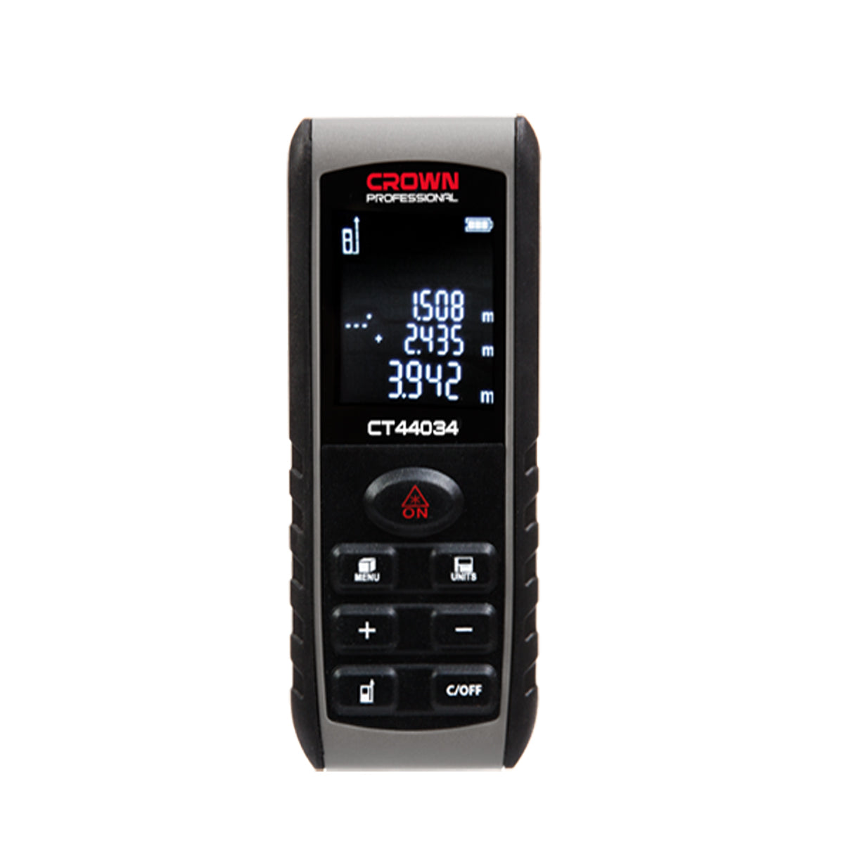متر ليزر Crown CT44034، حتى 80 م، دقة ±2 مم، قياس المسافات والمساحات والحجوم بدقة - 4
