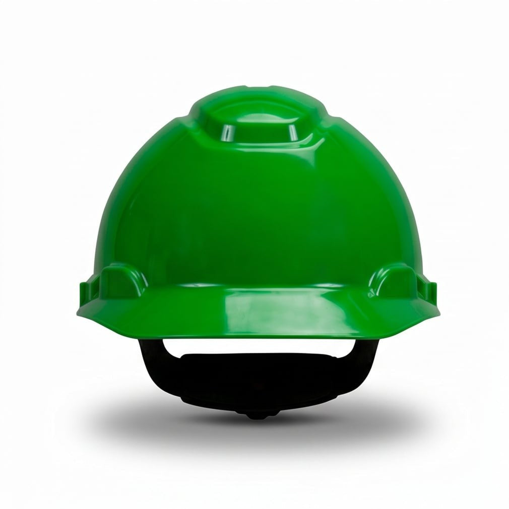 خوذة سلامة خضراء، موديل (3M)، HDPE/ABS، قابلة للتعديل 52-62 سم، حماية عالية للصدمات - 1