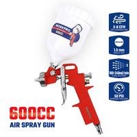 مسدس رش طلاء، WP512006، ضغط 50psi، فوهة 1.5 مم، كوب 600 مل، رش متساوٍ ودقيق
