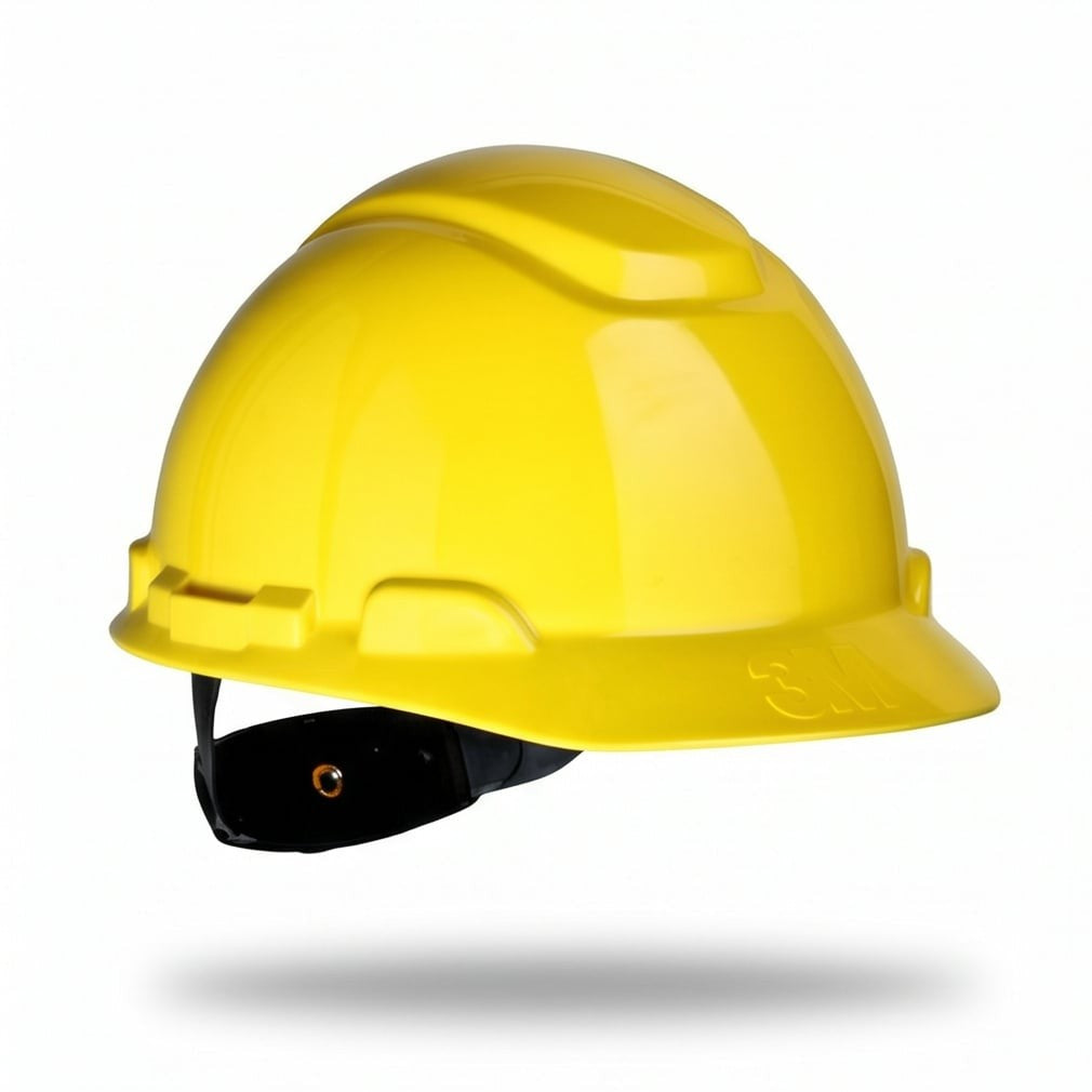 خوذة سلامة، موديل 3M Yellow، بلاستيك عالي التحمل HDPE/ABS، مقاس قابل للتعديل 52-62 سم، حماية عالية من الصدمات - 2