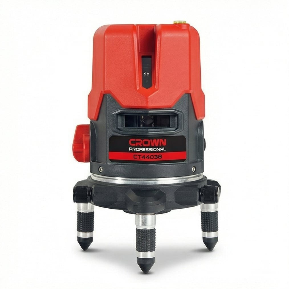 جهاز ميزان ليزر Crown CT44023، بلاستيك، أوتوماتيكي، 22.8×19 سم، قياس دقيق وسهل - 2