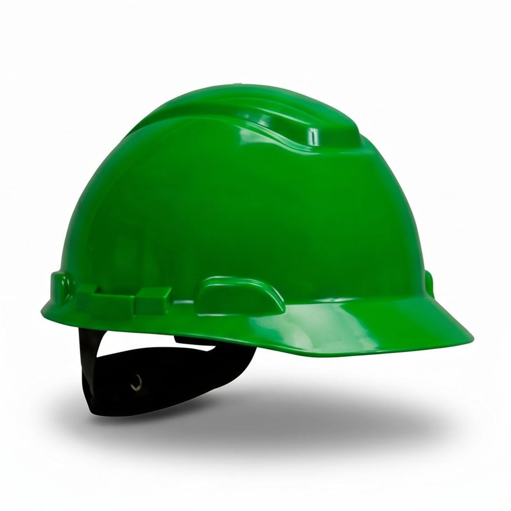 خوذة سلامة خضراء، موديل (3M)، HDPE/ABS، قابلة للتعديل 52-62 سم، حماية عالية للصدمات - 3