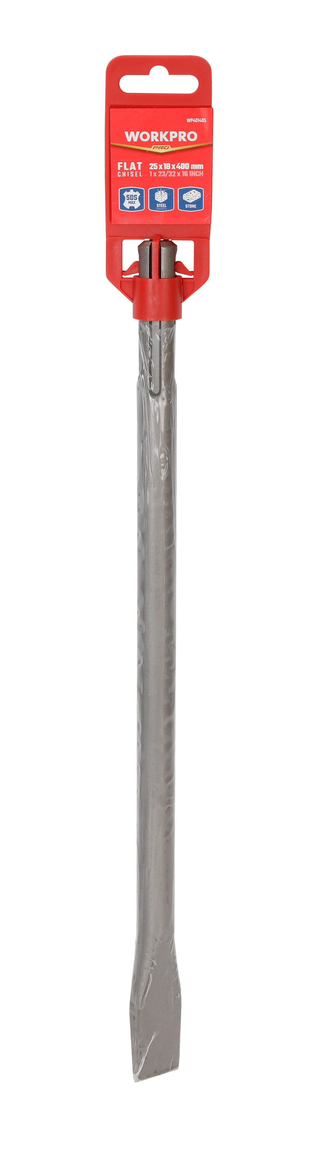 Chisel Jack Hammer Max Flat 18X400, WP401405، 18مم، 400مم، SDS-Max، لإزالة المواد بعمق وكفاءة - 2