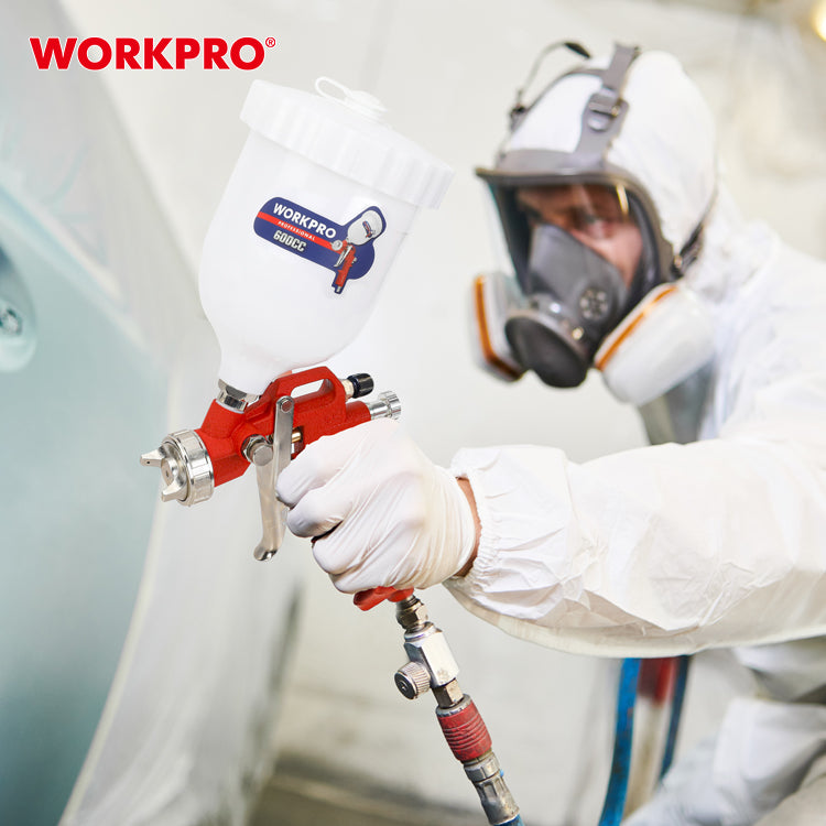 مسدس رش طلاء، WP512006، ضغط 50psi، فوهة 1.5 مم، كوب 600 مل، رش متساوٍ ودقيق