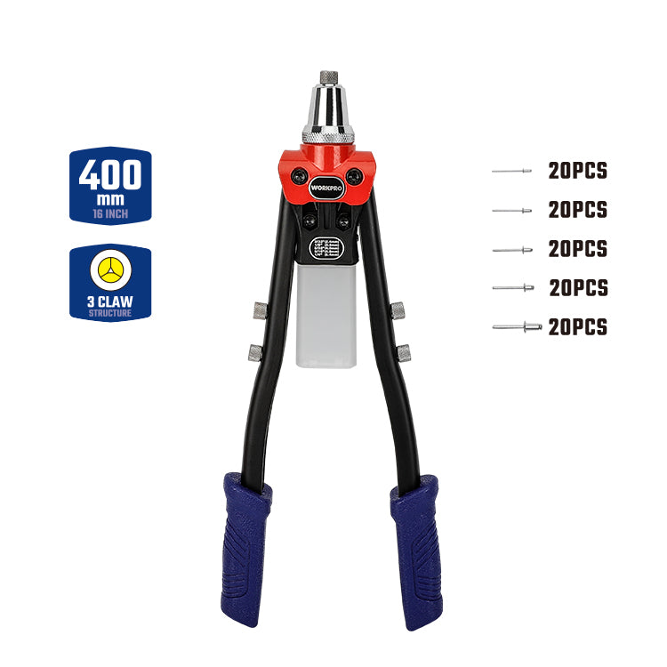 مكواة برشام يدوية 16 بوصة، WP225001، CR-MO، 5 مقاسات، توفير الجهد