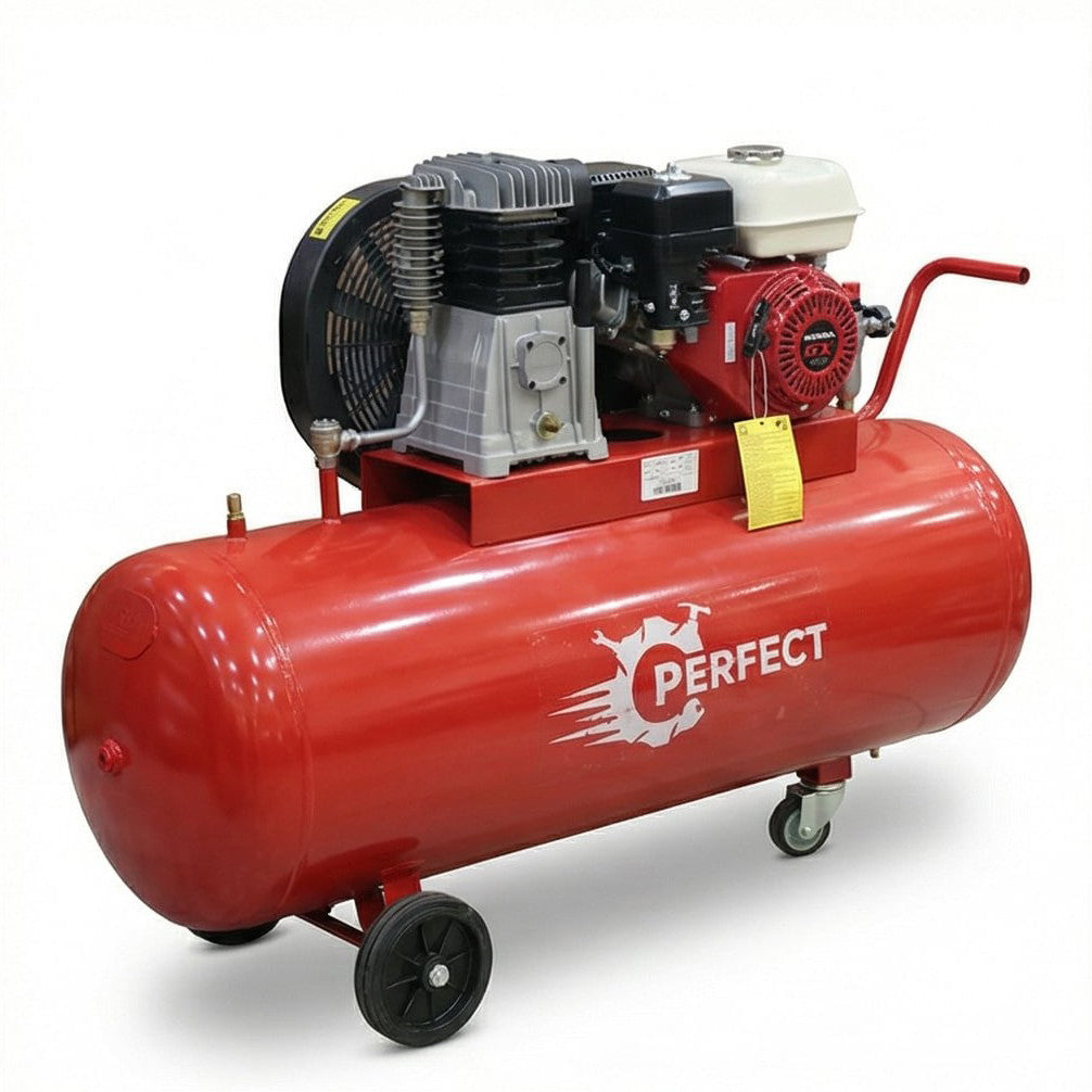 ضاغط هواء 300 لتر (N300/E3)، 131 PSI، 315 لتر/دقيقة، محرك هوندا GX160، أداء قوي ومتواصل - 2