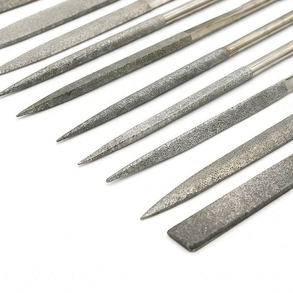 مجموعة مبرد إبرة ماسي، (361K-10Pcs)، 6 بوصة، 10 قطع، للفiling الدقيق - 4