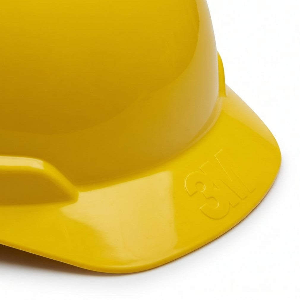خوذة سلامة، موديل 3M Yellow، بلاستيك عالي التحمل HDPE/ABS، مقاس قابل للتعديل 52-62 سم، حماية عالية من الصدمات - 3