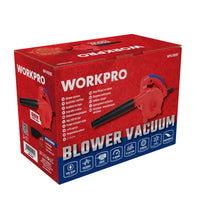 مكنسة ونفاخ WORKPRO 600W، WP476002، 220-240 فولت، سرعة متغيرة، تنظيف أسرع وأسهل