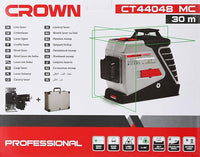جهاز ليزر مستوى Crown مع حامل، CT44048، 30 متر، أخضر، قياس دقيق وسهل - 5