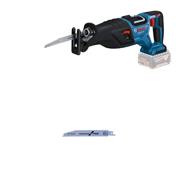 منشار باتري سابر بوش GSA185LI 18 فولت، شفرات بي ميتال، Brushless، للخشب، قطع أسرع