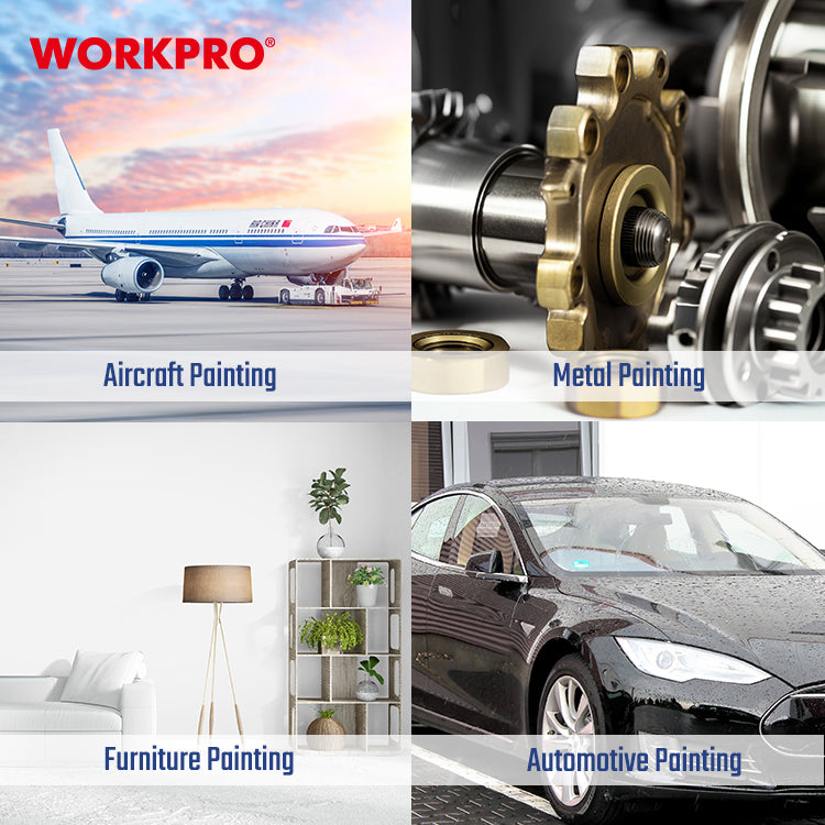 مسدس رش دهان هوائي، WP512007، 43psi، فوهة 1.4 مم، كوب 1200 مل، رش متوازن ودقيق