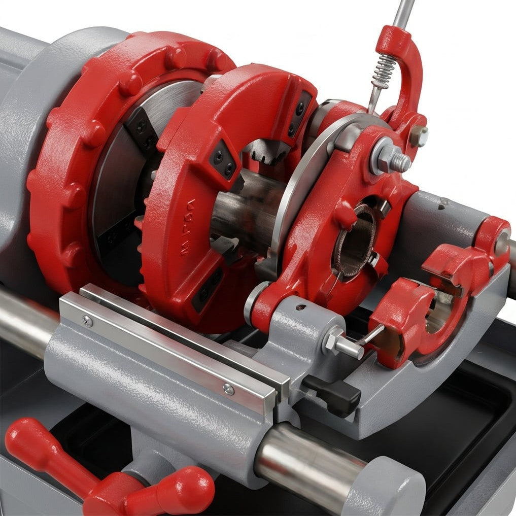 ماكينة قلاوظ الأنابيب Perfect P50 1/2" إلى 2"، قدرة 750 واط، قص وتشطيب ولحام سن، أداء عملي - 5