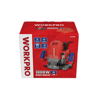 ROUTER WORKPRO 12.7mm (1/2"), WP473000، 1800 واط، سرعة 23000 دورة/دقيقة، عمق قطع 60 مم، دقة تشغيل عالية
