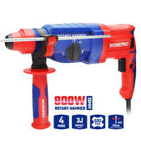 مثقاب مطرقي دوار 26 مم SDS-PLUS، WP470400، 800 واط، 3 جول، للثقب والحفر في الخرسانة بسهولة