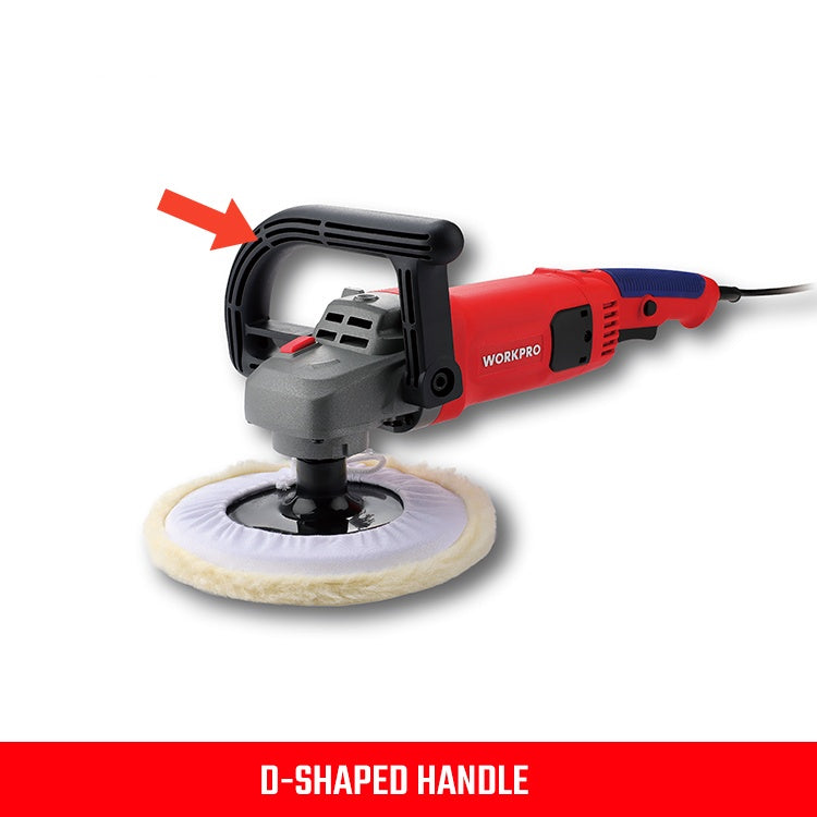 WORKPRO POLISHER، WP472404، 1400 واط، سرعة 1500-3800 دورة/دقيقة، تلميع فعّال ومتوازن