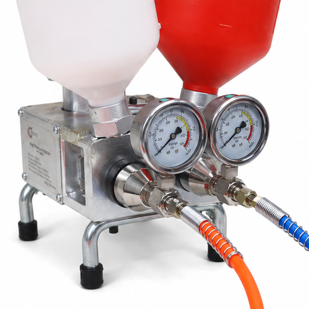 ماكينة حقن فوم الخرسانة Perfect Double، موديل HPI-9999D، 60 هرتز، 220 فولت، ضغط حتى 15000 PSI، أداء حقن قوي - 7