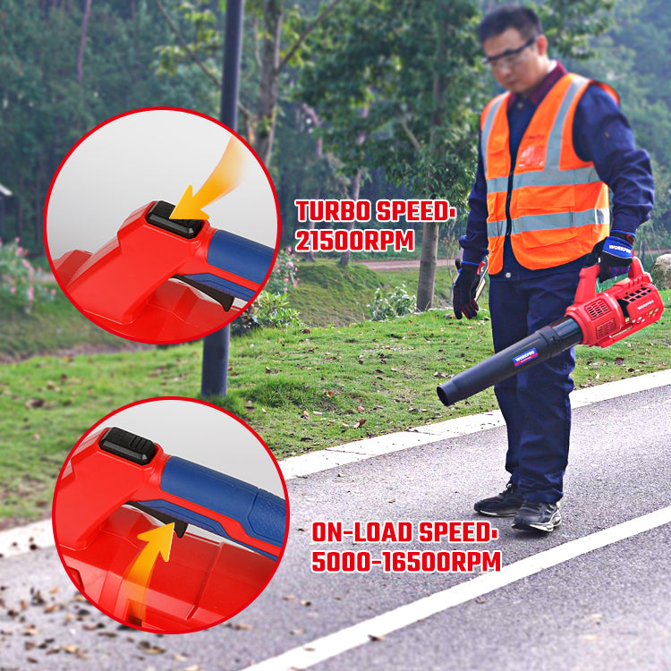 منفاخ أوراق لاسلكي 20 فولت، WP394005، بدون فحمات، سرعة 16500/21500 دورة/دقيقة، تنظيف أسرع