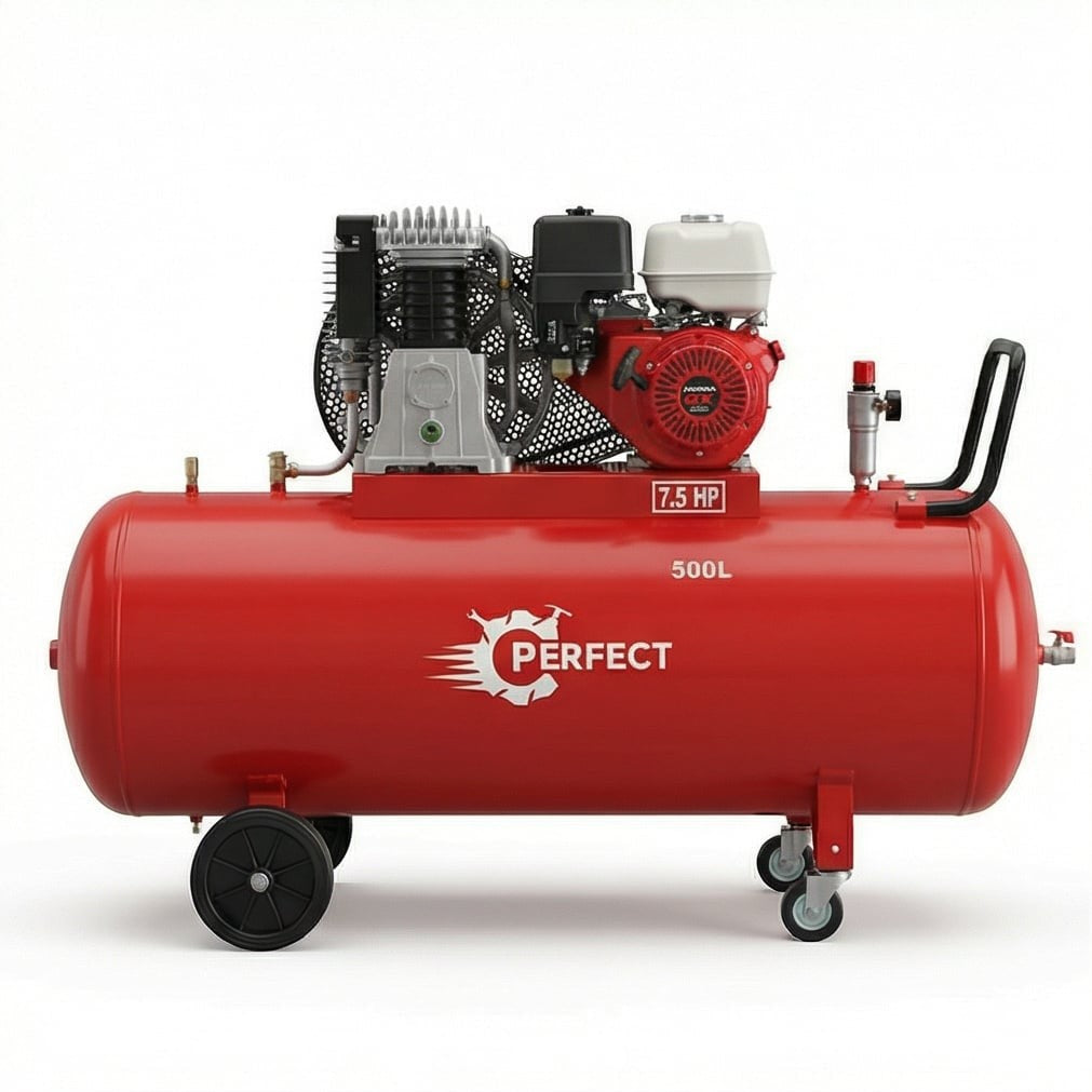 مكبس هواء 500 لتر، (N500-ES)، قدرة 11.7 حصان، ضغط 175 PSI، أداء قوي ومتواصل - 1