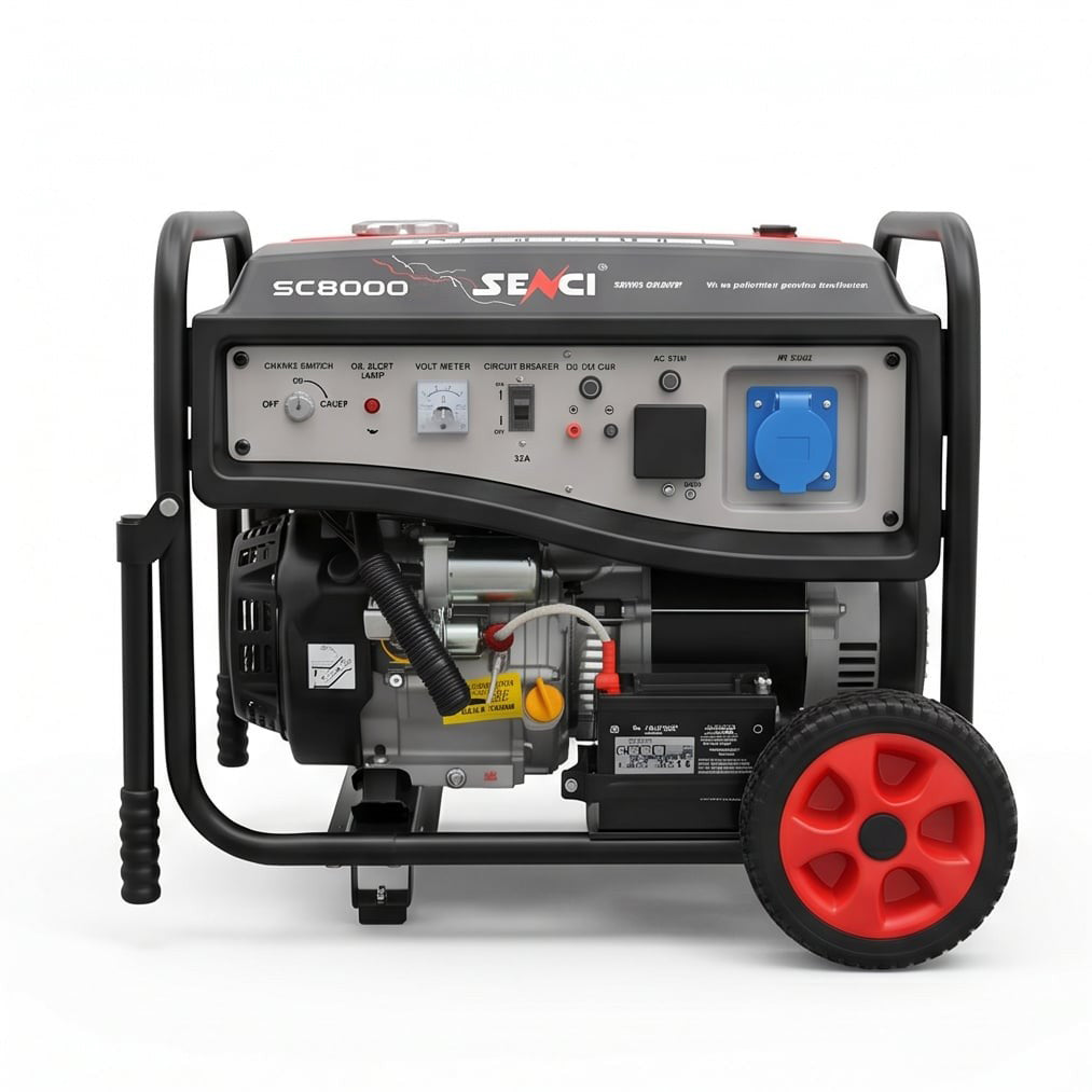 مولد بنزين Senci SC8000، 6.5 كيلو واط، تشغيل يدوي وكهربائي، طاقة موثوقة للمنزل والعمل - 2