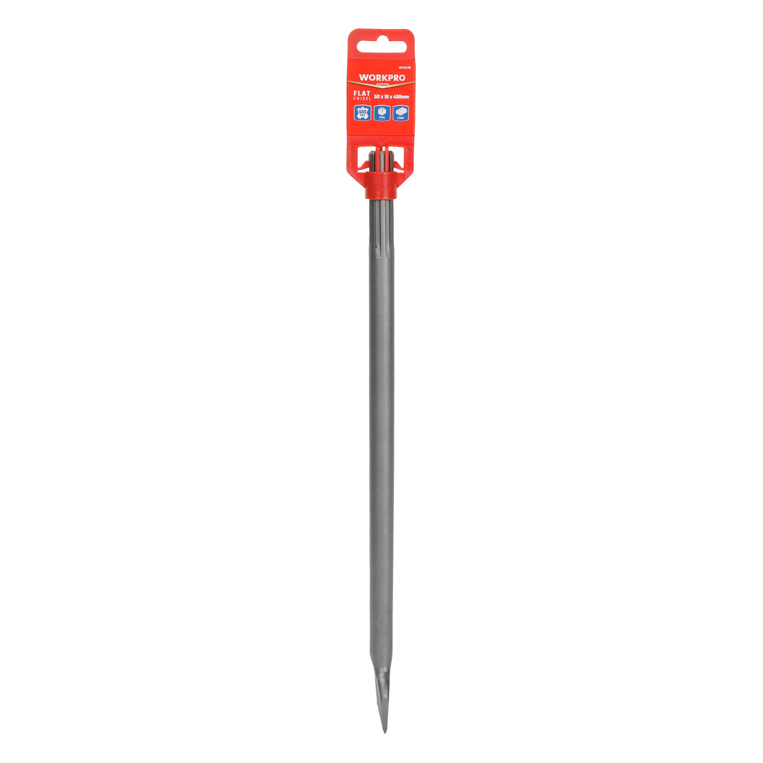 Chisel Jack Hammer Max Flat 18X400, WP401405، 18مم، 400مم، SDS-Max، لإزالة المواد بعمق وكفاءة - 1