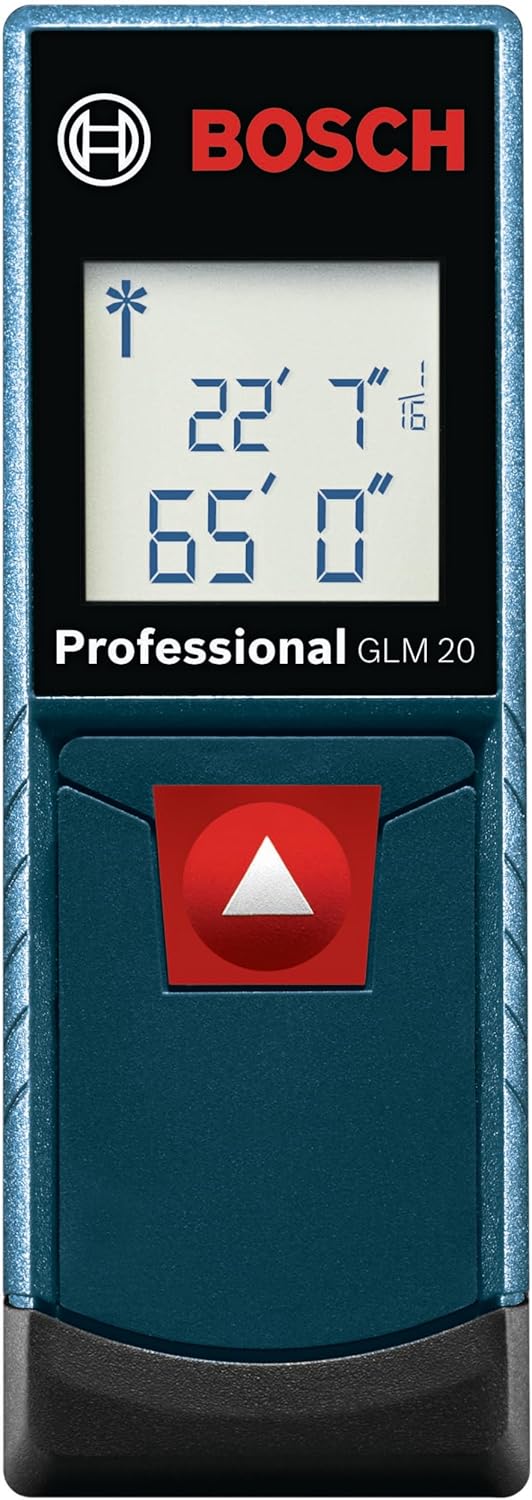 مقياس ليزر 20 متر GLM20، أزرق، خفيف الوزن، مقاوم للماء، قياس سريع ودقيق - 8