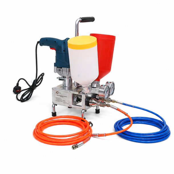 ماكينة حقن فوم الخرسانة Perfect Double، موديل HPI-9999D، 60 هرتز، 220 فولت، ضغط حتى 15000 PSI، أداء حقن قوي - 2