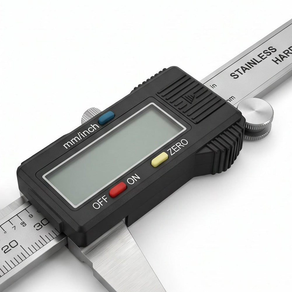 قدمة قياس رقمية 12 بوصة، فولاذ مقاوم للصدأ مقسى، لقياس الأبعاد بدقة - 3