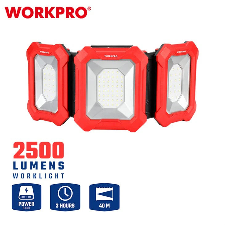 كشاف ليد 2500 لومن، WP352005، إضاءة قوية، بطارية قابلة للشحن، جسم ألومنيوم للطوارئ