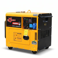 مولد ديزل صامت Hi-Perfect DG6500SE (5.5KW)، 220 فولت، تشغيل كهربائي، أداء مستمر - 2