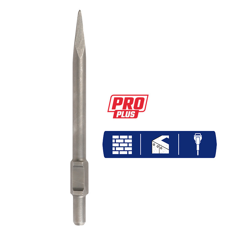 إزميل جاك هامر PH65-HEX Point 30X410، WP401411، ساق سداسية 30مم وطول 410مم، اختراق قوي في الخرسانة