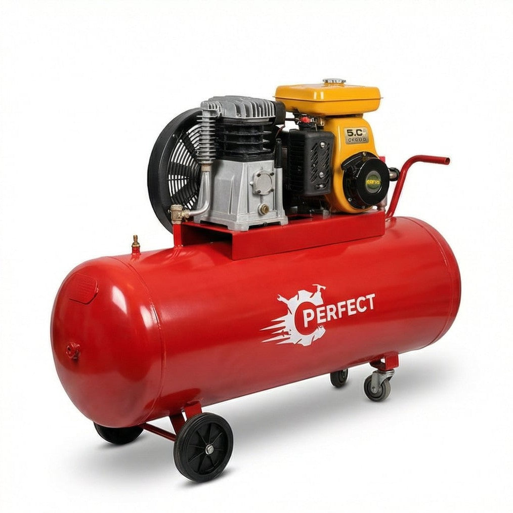 كمبروسر هواء 300 لتر مع محرك روبين M.Japan EY20، سعة 300 لتر، ضغط 9 بار، أداء ثابت - 1