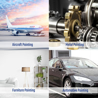 مسدس رش دهان هوائي، WP512007، 43psi، فوهة 1.4 مم، كوب 1200 مل، رش متوازن ودقيق
