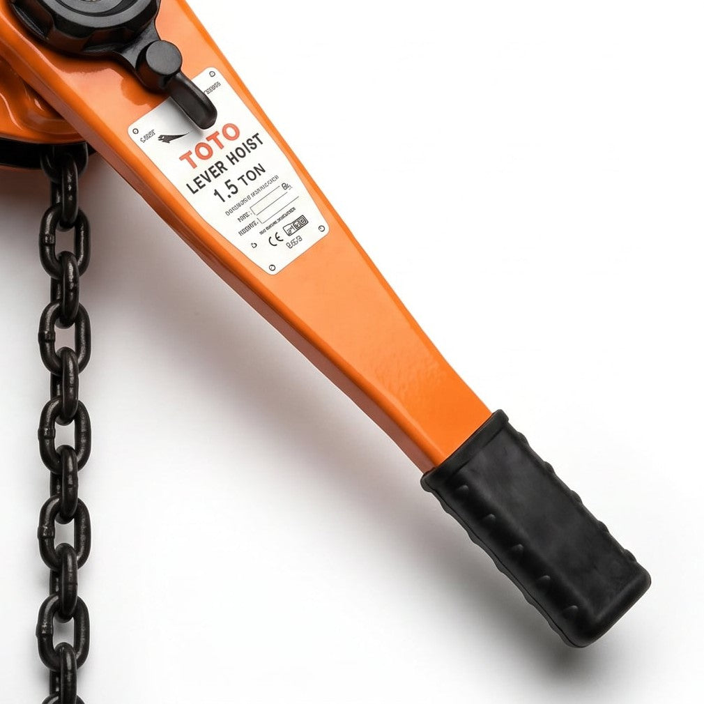 Lever Block Japan Toyo 2T X1.5M، ونش يدوي رافعة جنزير، 2 طن، ارتفاع 1.5 متر، للحمل والتثبيت الآمن - 1